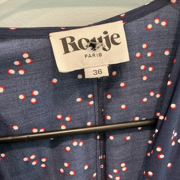 Rouje Womens Gabin Midi Dress Size 6 36 James Bond No Time to Die Old Money Fall - Picture 7 of 13